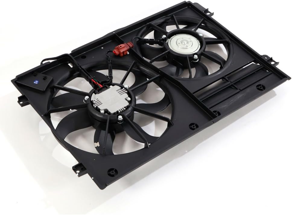 Cooling Fan Motor Assembly Compatible with 2006-2014 Audi A3 Quattro TT Quattro Beetle CC Eos Goif GTI Jetta Passat 2.0L M348024
