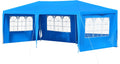 Blue 10' x 20' Party Tent Canopy Gazebo with 4 Removable Side Walls X17735