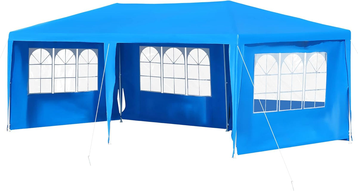 Blue 10' x 20' Party Tent Canopy Gazebo with 4 Removable Side Walls X17735