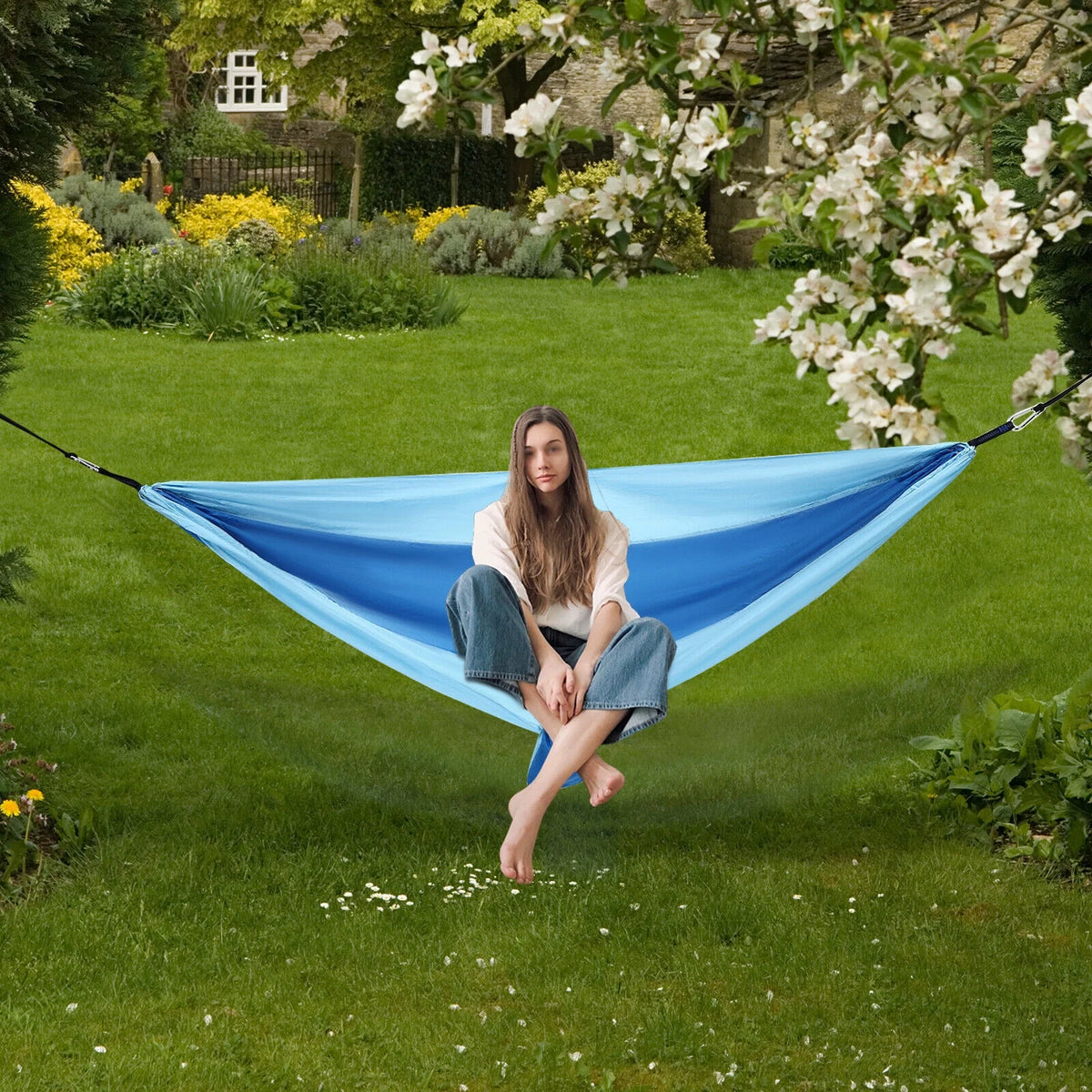 Lightweight Portable Camping Hammock with Storage Bag, 660lbs Load Z955105