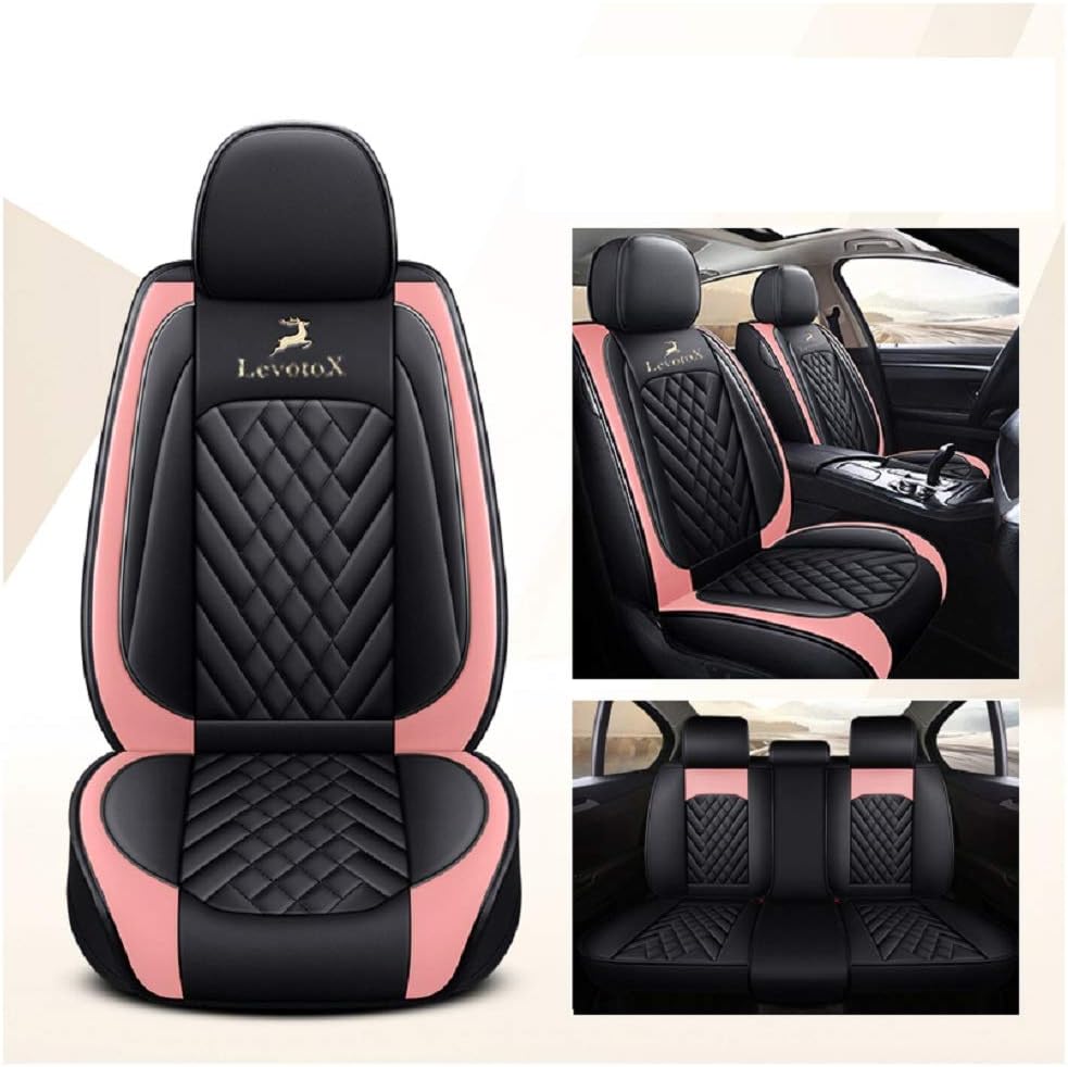 Red Car Seat Covers 5 Seats Full Set S92173