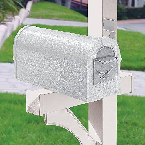 White/Silver Rural Mailbox Z642