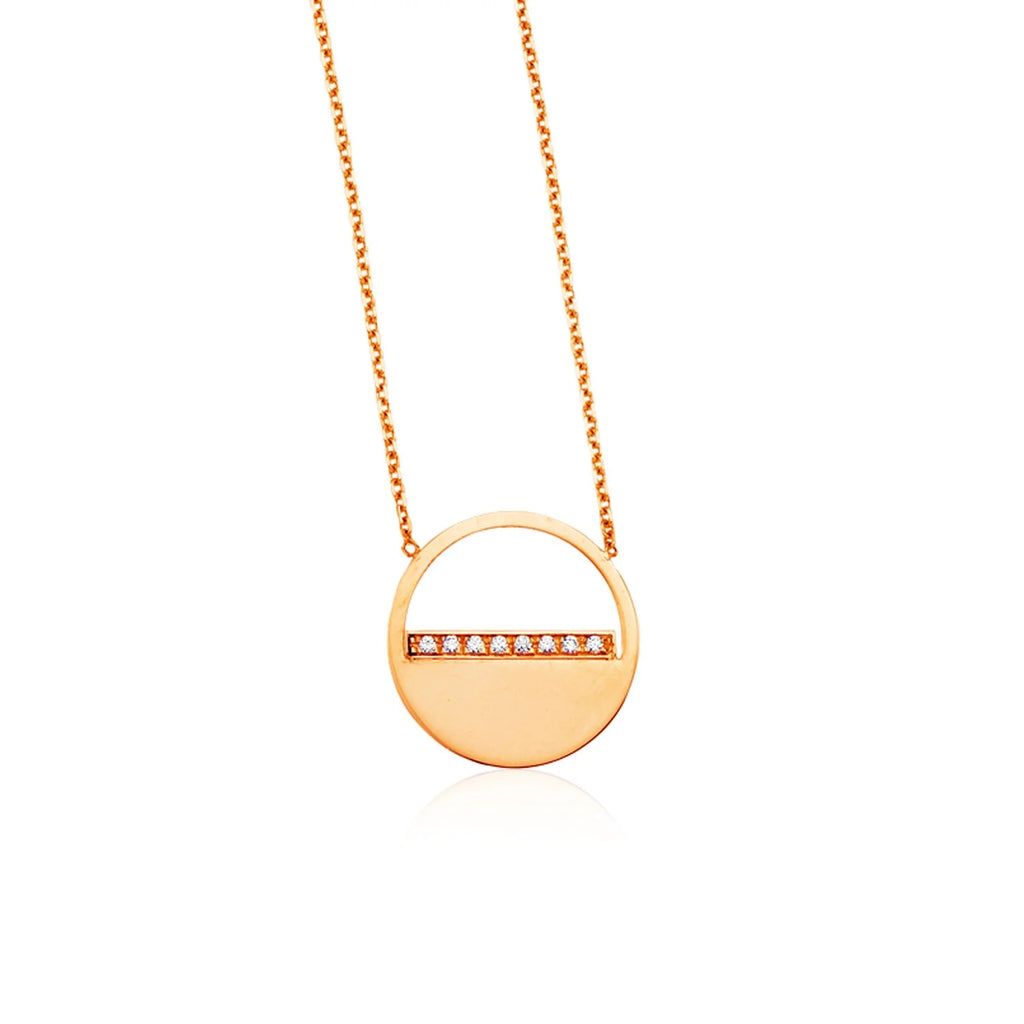 14K Rose Gold Fancy Necklace 18'' I2431