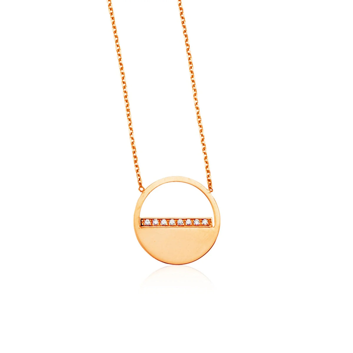 14K Rose Gold Fancy Necklace 18'' I2431