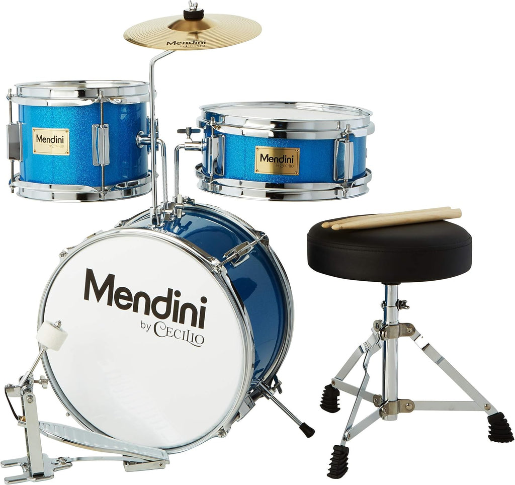 Kids Drum Set with 4 Drums, Drumsticks, Drummer Seat J515759