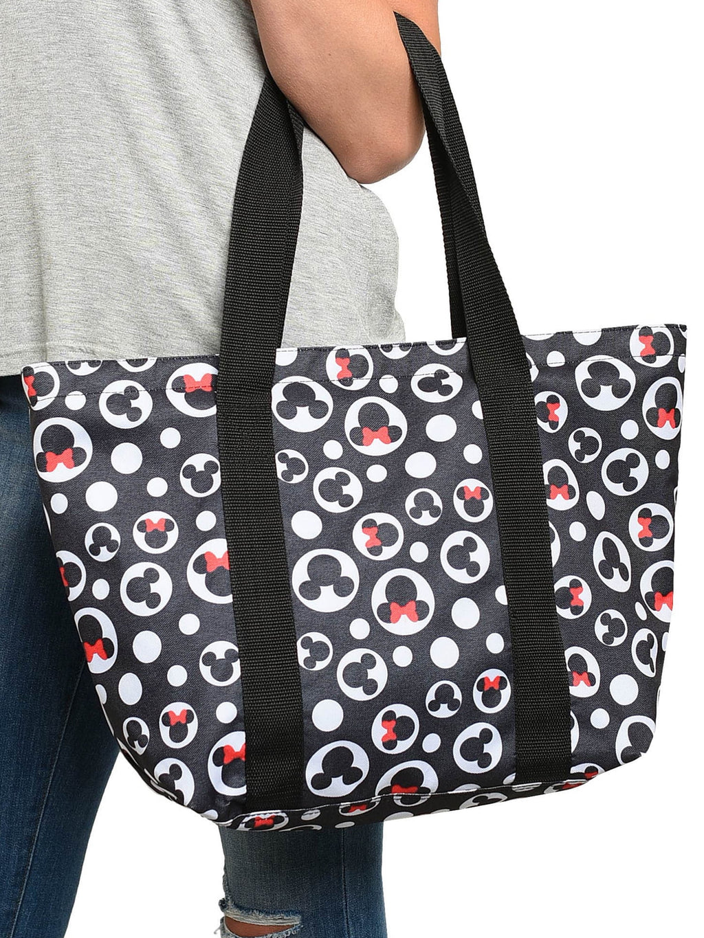 Black Zippered Tote Bag Y391162