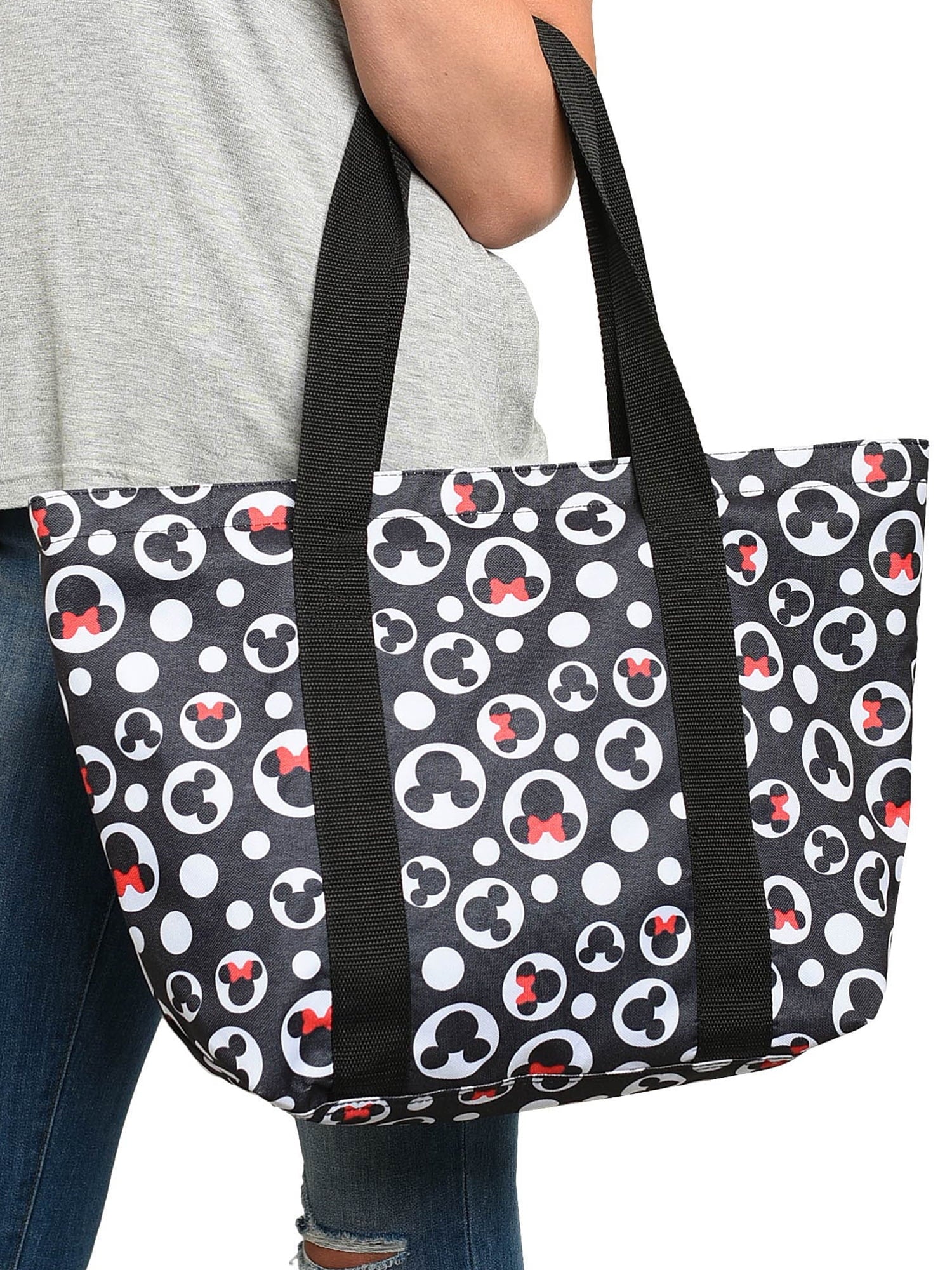 Black Zippered Tote Bag Y391162
