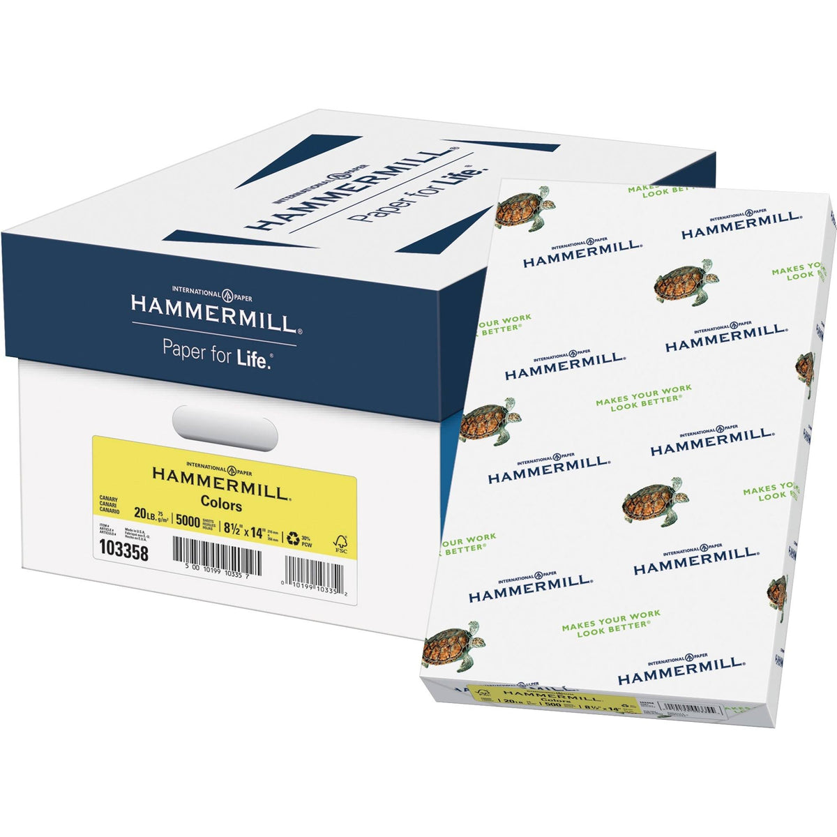 20 lb Canary Multipurpose Copy Paper 5000/CT W97647