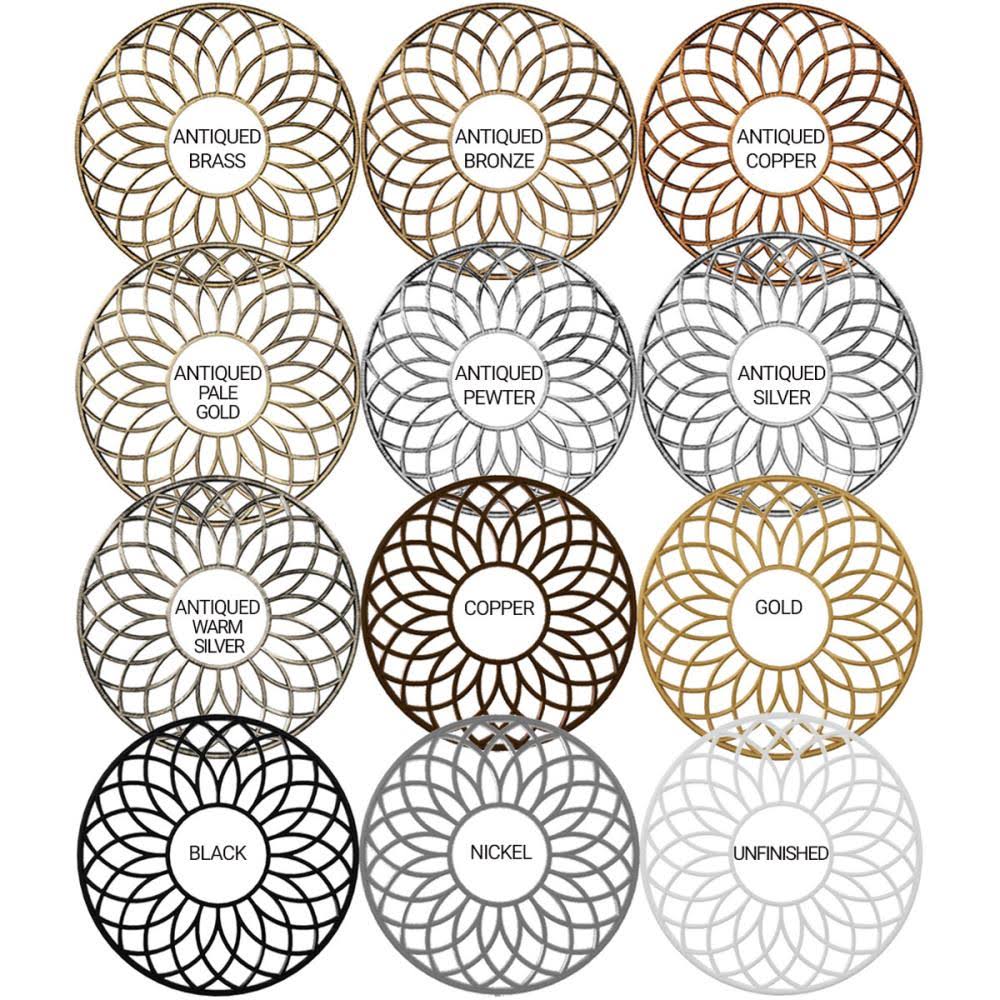 Antiqued Warm PVC Pierced Ceiling Medallion V689