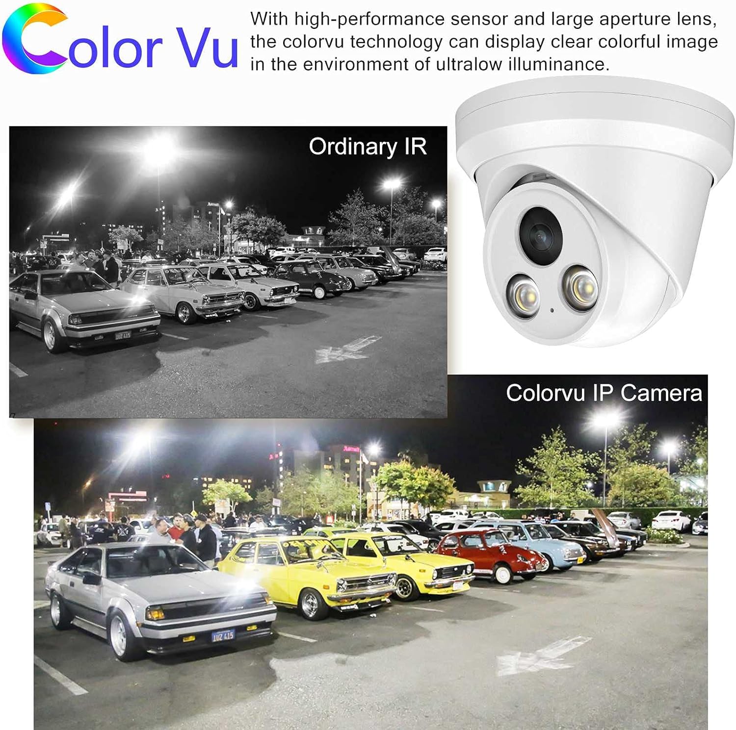4K 8MP Full Color POE IP Turret Security Camera R37189