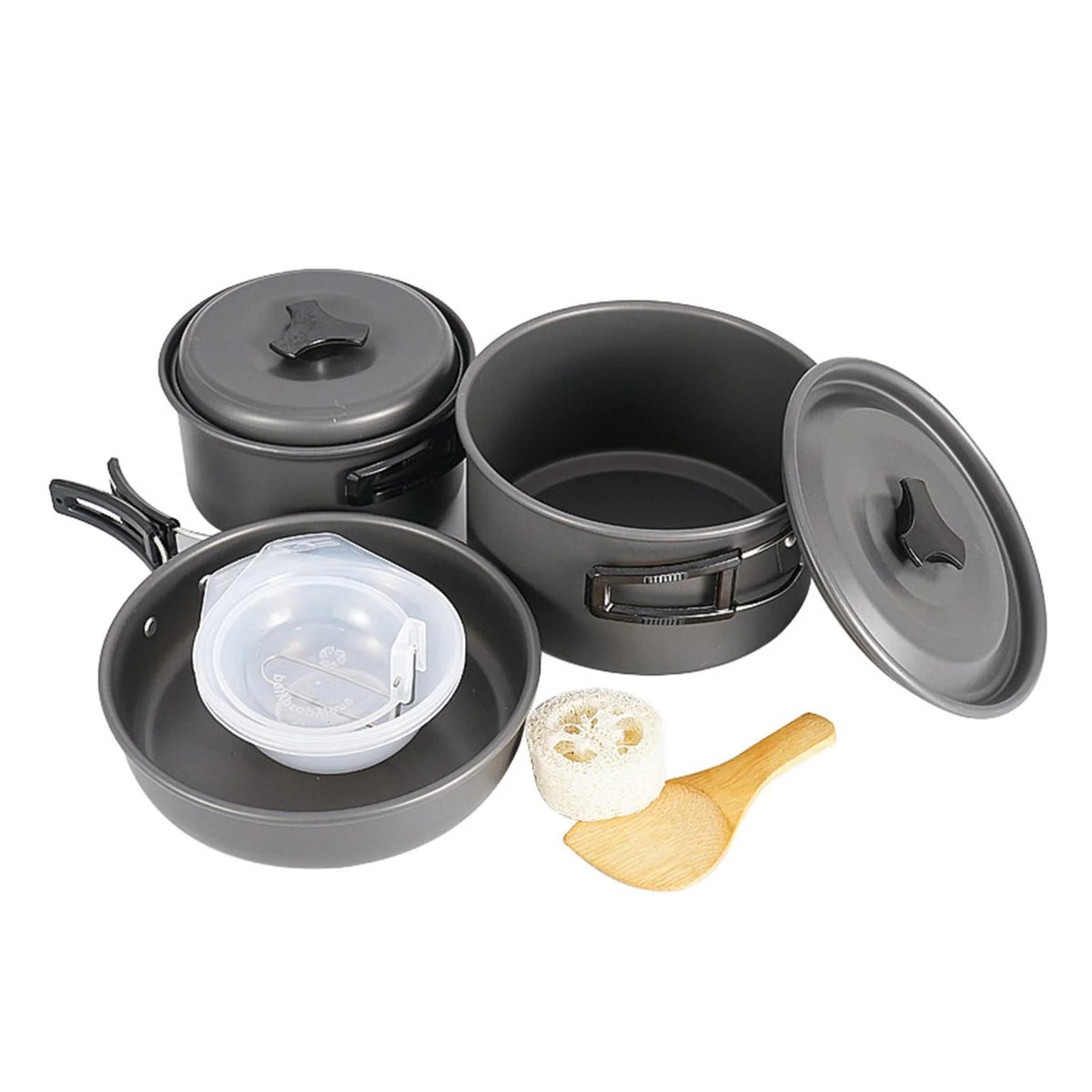 Camping Cookware Set Pot and Pan Compact Lightweight E51526