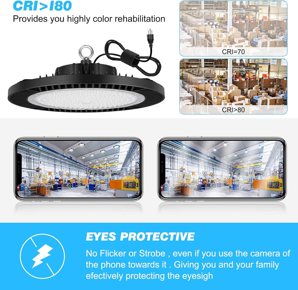 200W UFO LED High Bay Light Fixture, 28000LM, 5000K O886