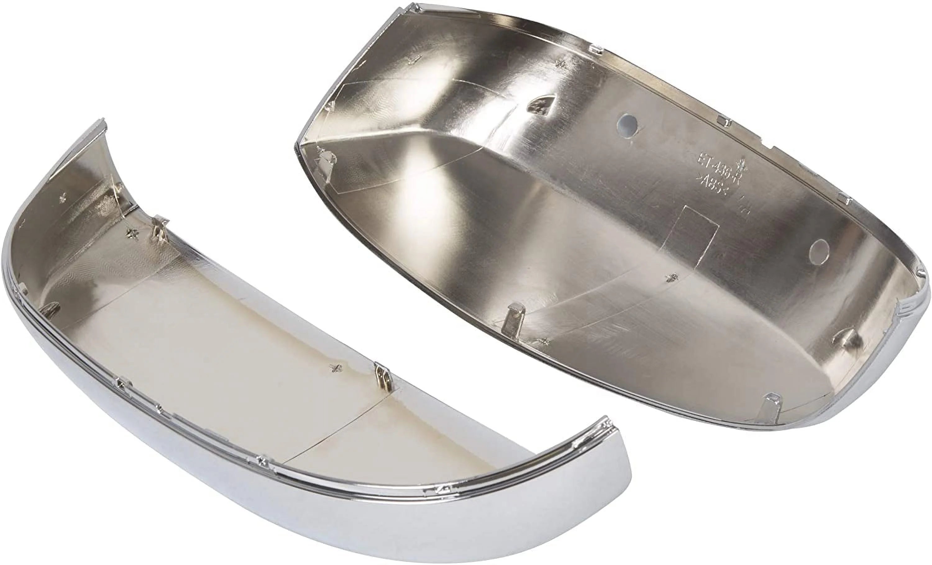 Pair Chrome Side View Upper Mirror Top Half Caps G221171
