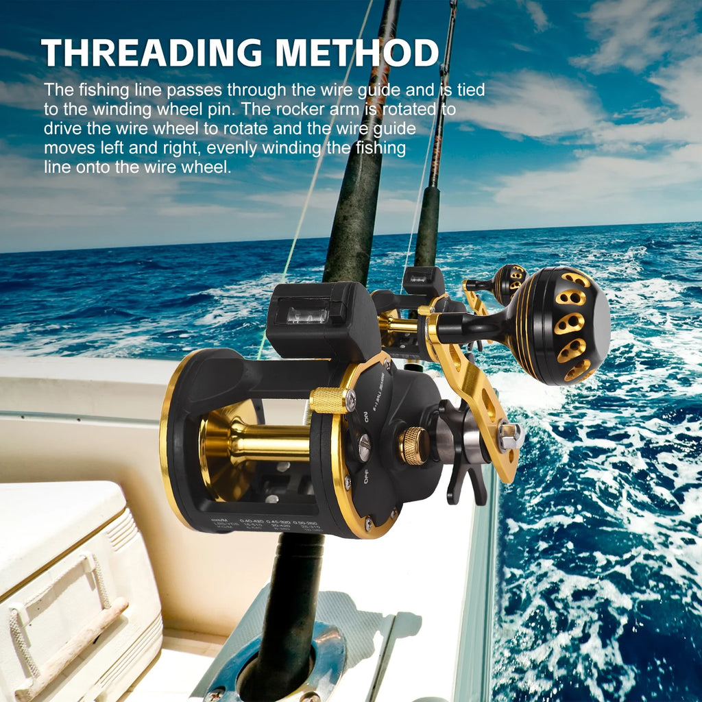 Ice Line Counter Reel 6+1 Ball Reel Saltwater Reel R404