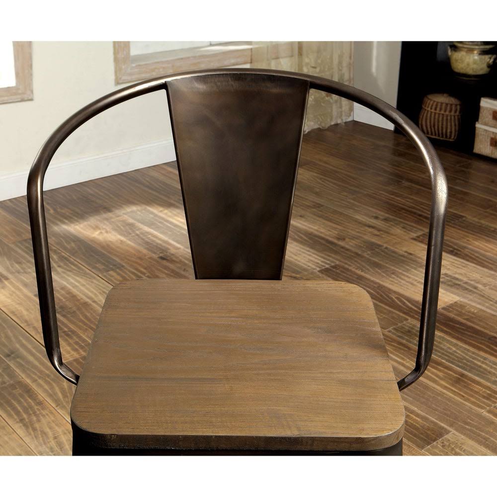 Black Counter Height Chair Set of 2 L510