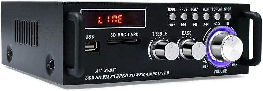 200W Bluetooth Stereo Amplifier with USB, SD Card, FM Radio, Remote Control X4463