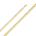 14K Two Tone Gold Cuban Chain I7829