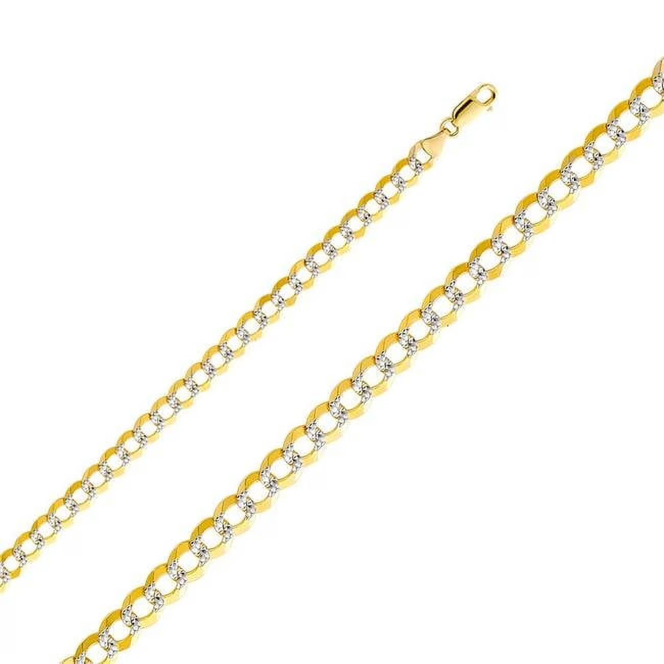 14K Two Tone Gold Cuban Chain I7829