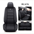 Black & Blue Leather Car Seat Covers Full Set B29531