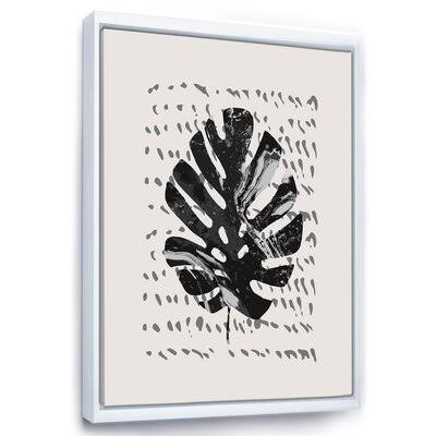 Tropical Palm Leaf Painting on Canvas U304096