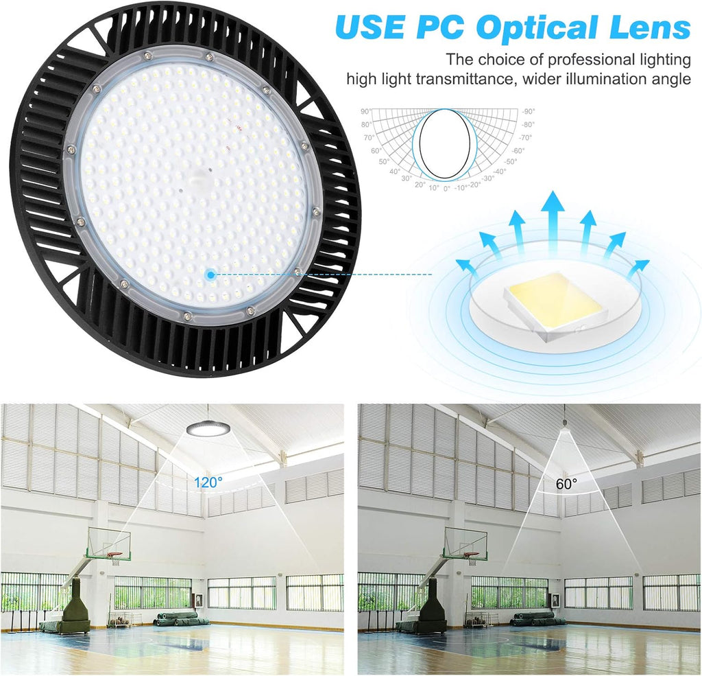 200W UFO LED High Bay Light Fixture, 28000LM, 5000K O886