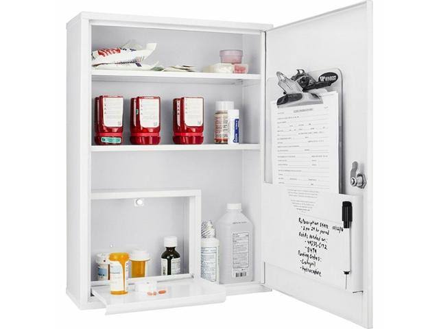 White Key Lock Wall Mount Security Cabinet Y867
