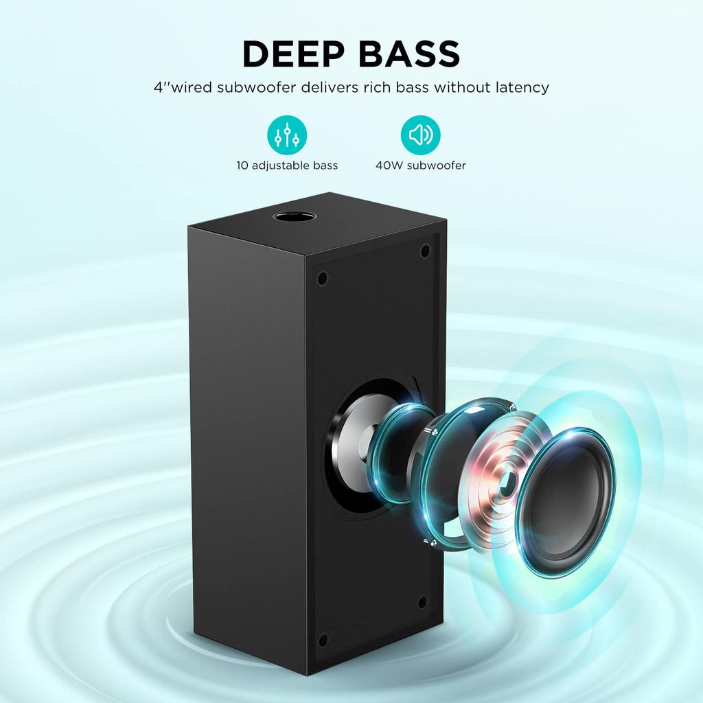 2.1 Slim Sound Bar with Subwoofer M54913