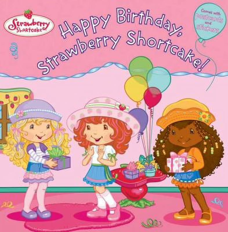 Happy Birthday Strawberry Shortcake Paperback with Stickers and Postcards A207628