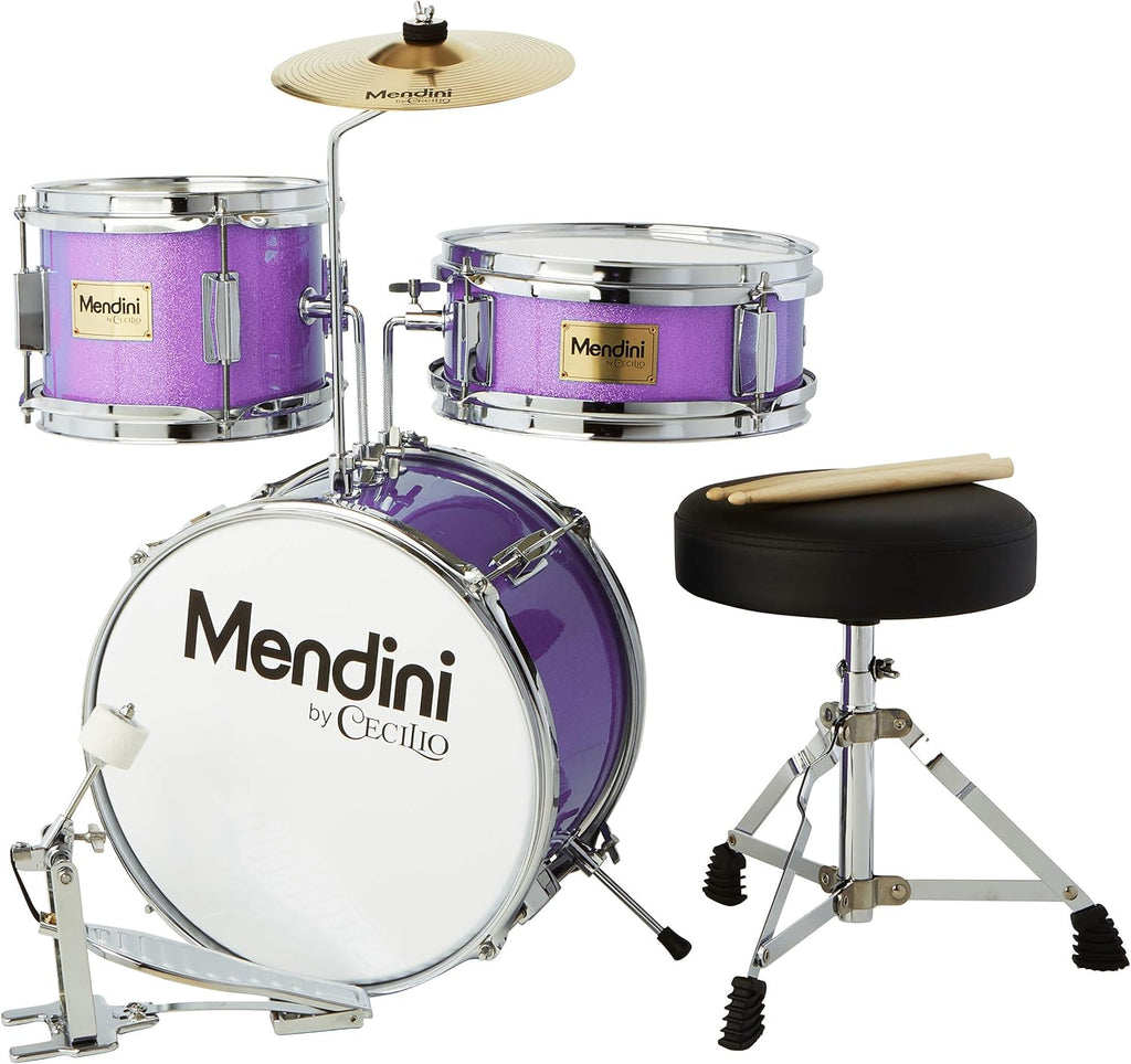 Kids Drum Set with 4 Drums, Drumsticks, Drummer Seat J515759