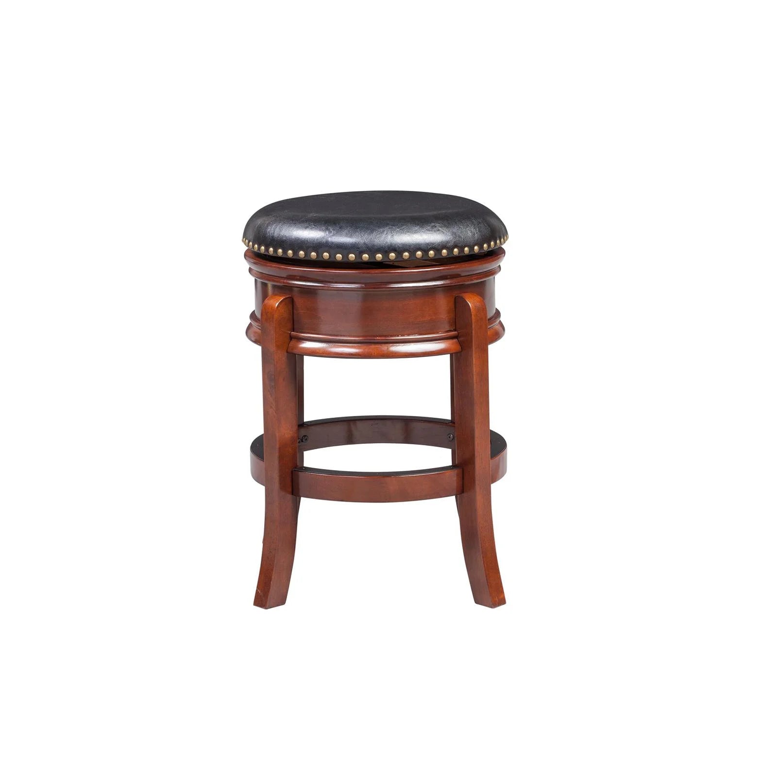 Cappuccino Backless Swivel Wood Counter Stool K304
