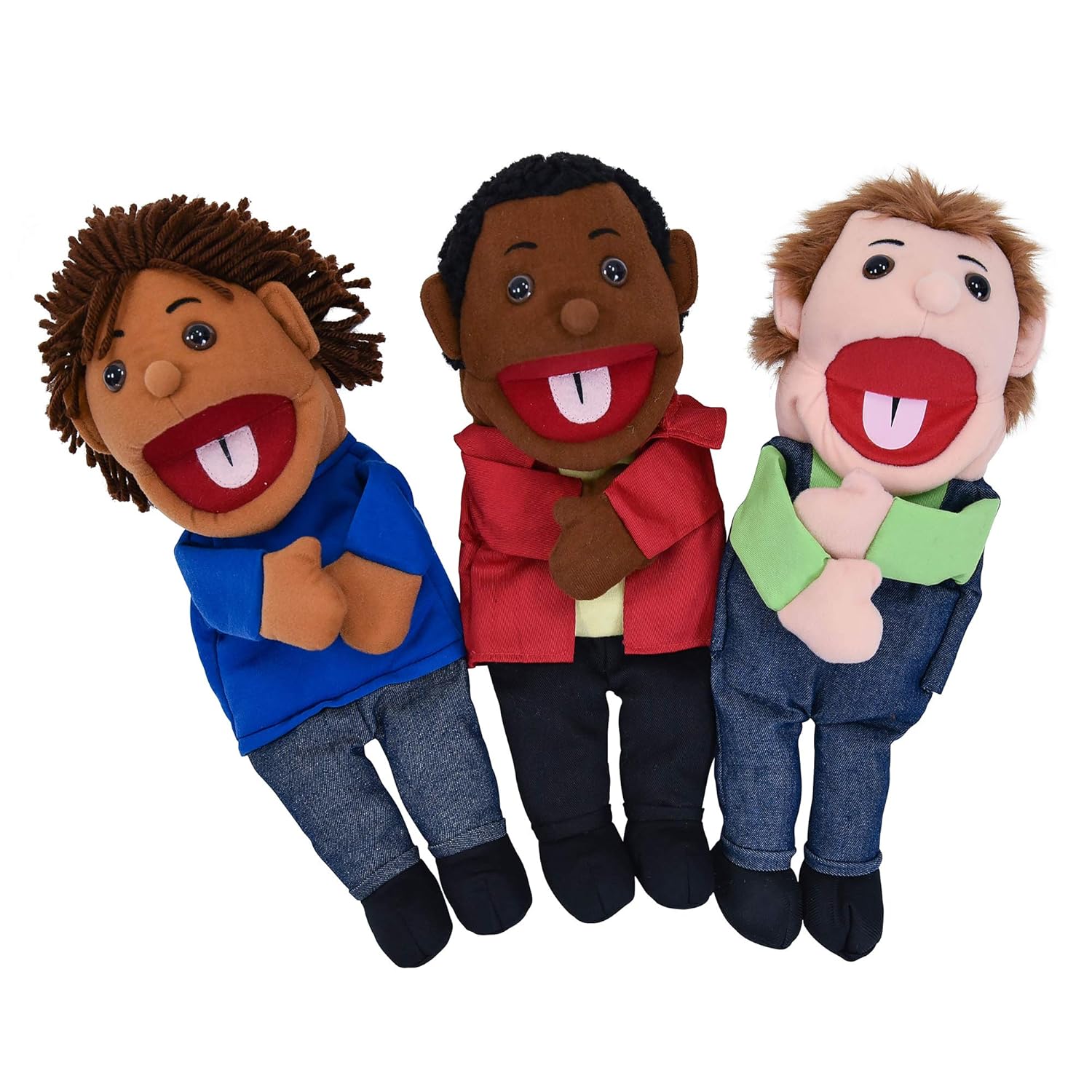 15 Ethnic Children Puppets with Movable Mouths, Set of 6 H837170