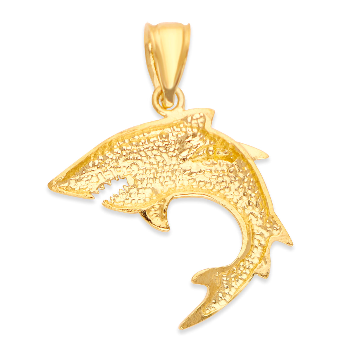 10k Gold Shark Pendant I946