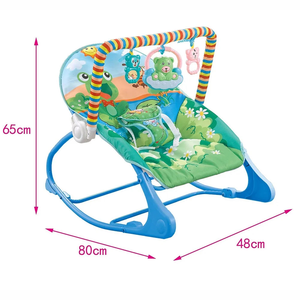 Portable Baby Bouncer Infant Seat Rocking Chair with Hanging Toys Bed Net P438322