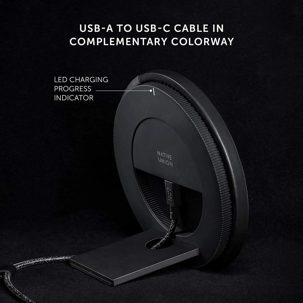 Wireless Charger Stand with Genuine Italian Leather E2129