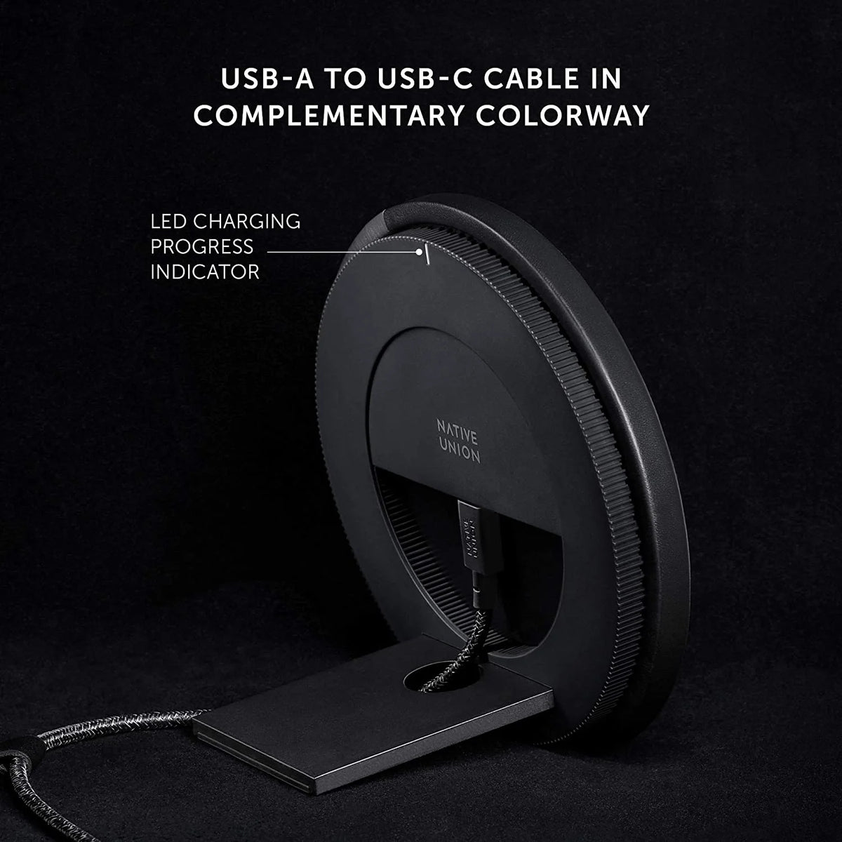 Wireless Charger Stand with Genuine Italian Leather E2129