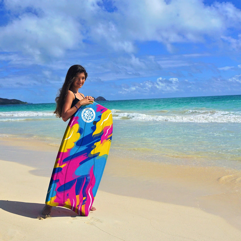 40" Pink & Blue Bodyboard with Leash H1408