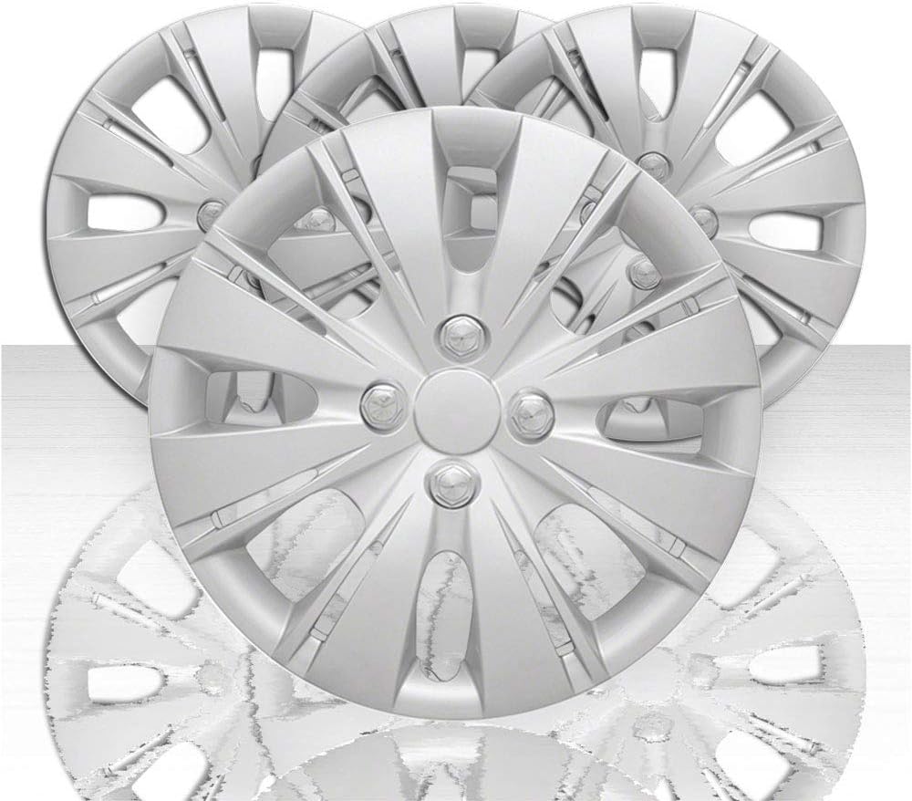 Silver 15" 8 Split Spoke Wheel Covers Set of 4 H753