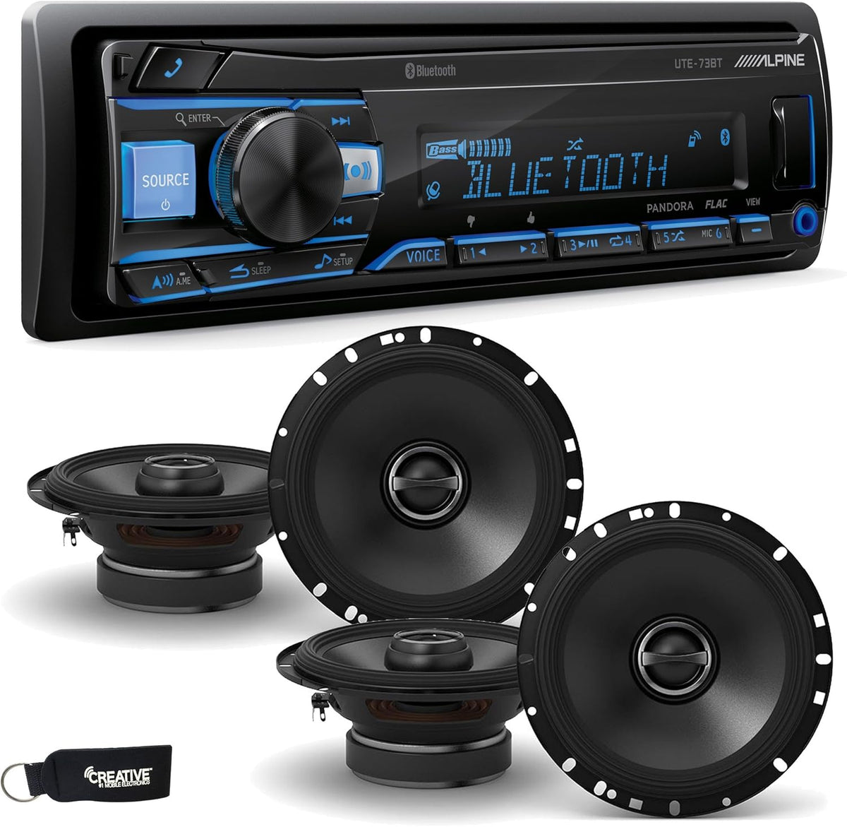 Bluetooth Receiver with 2 Pair of 6.5" Speakers A75833