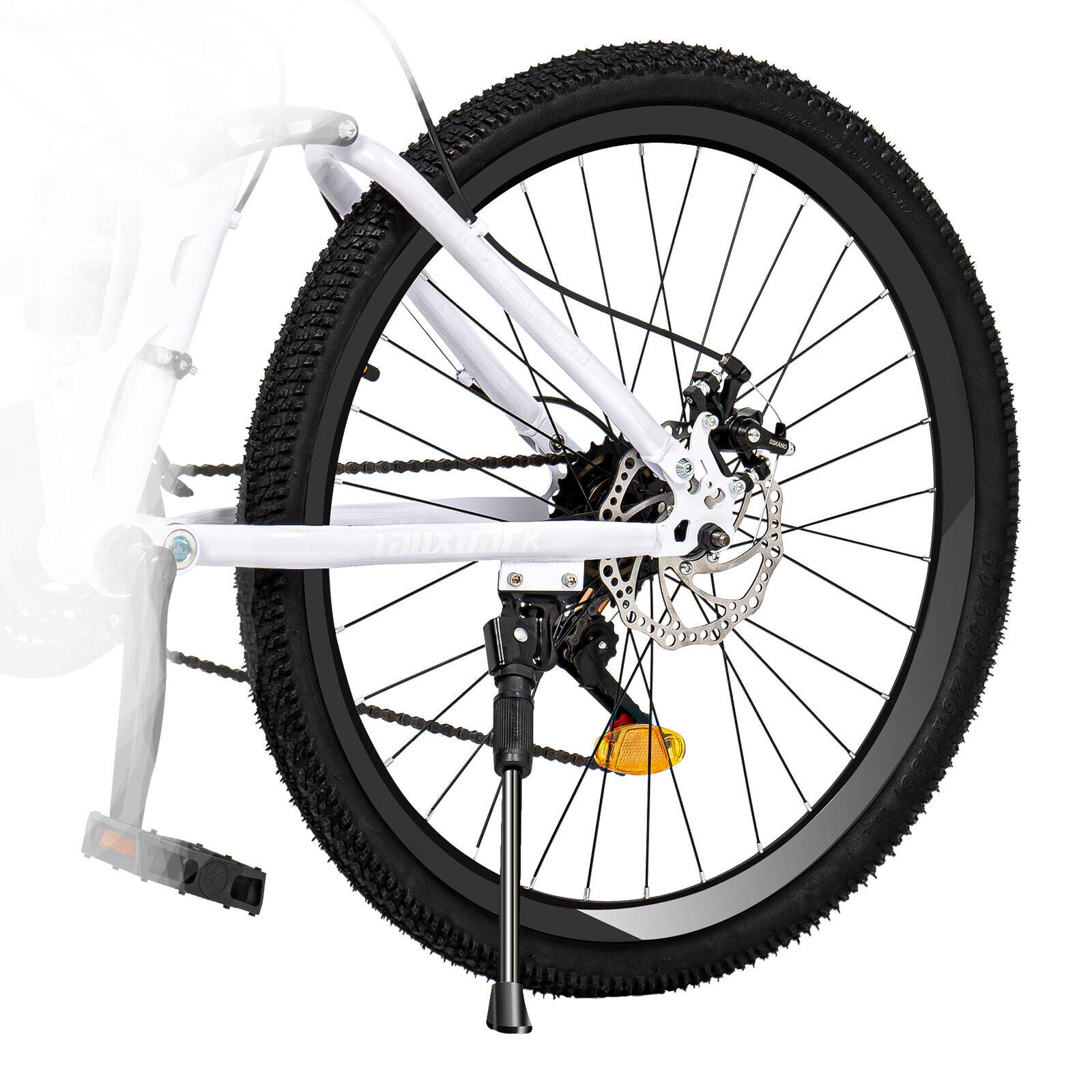 26" 21-Speed Folding Mountain Bike Dual Disc Brake MTB Bicycle J71834