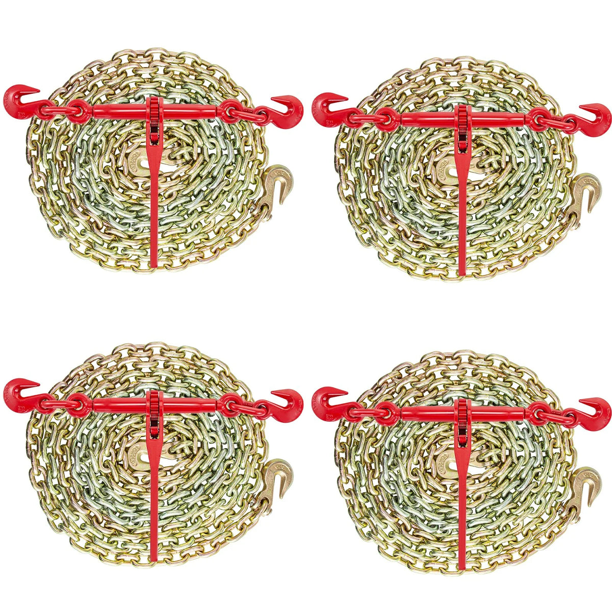 Chain and Binder Kit 3/8in-1/2in with Ratchet Binders and G70 Hooks B837899