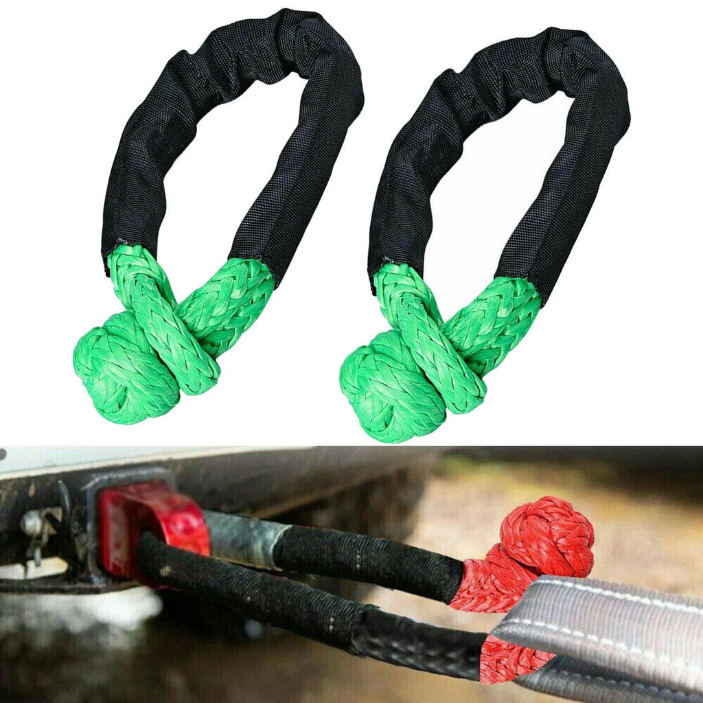 Green Synthetic Soft Rope Shackle 38000lbs Breaking Strength 56cm T998498