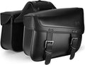 Black Leather PU Motorcycle Saddlebags Z435553