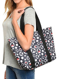 Black Zippered Tote Bag Y391162