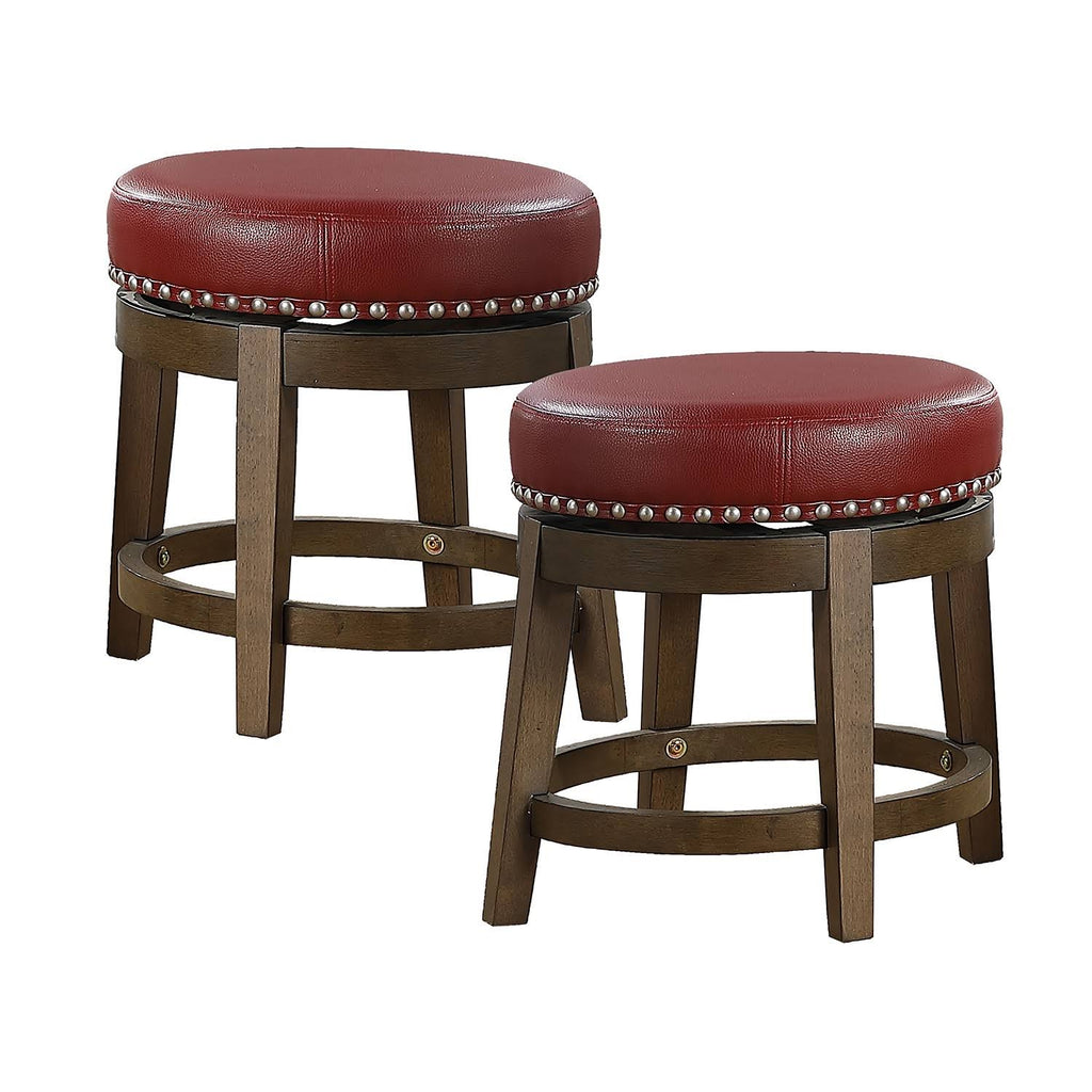 Red Round Swivel-Seat Bar Stool (2 Pack) Z6474