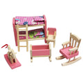 Wooden Doll House Furniture Set With Accessories H33986