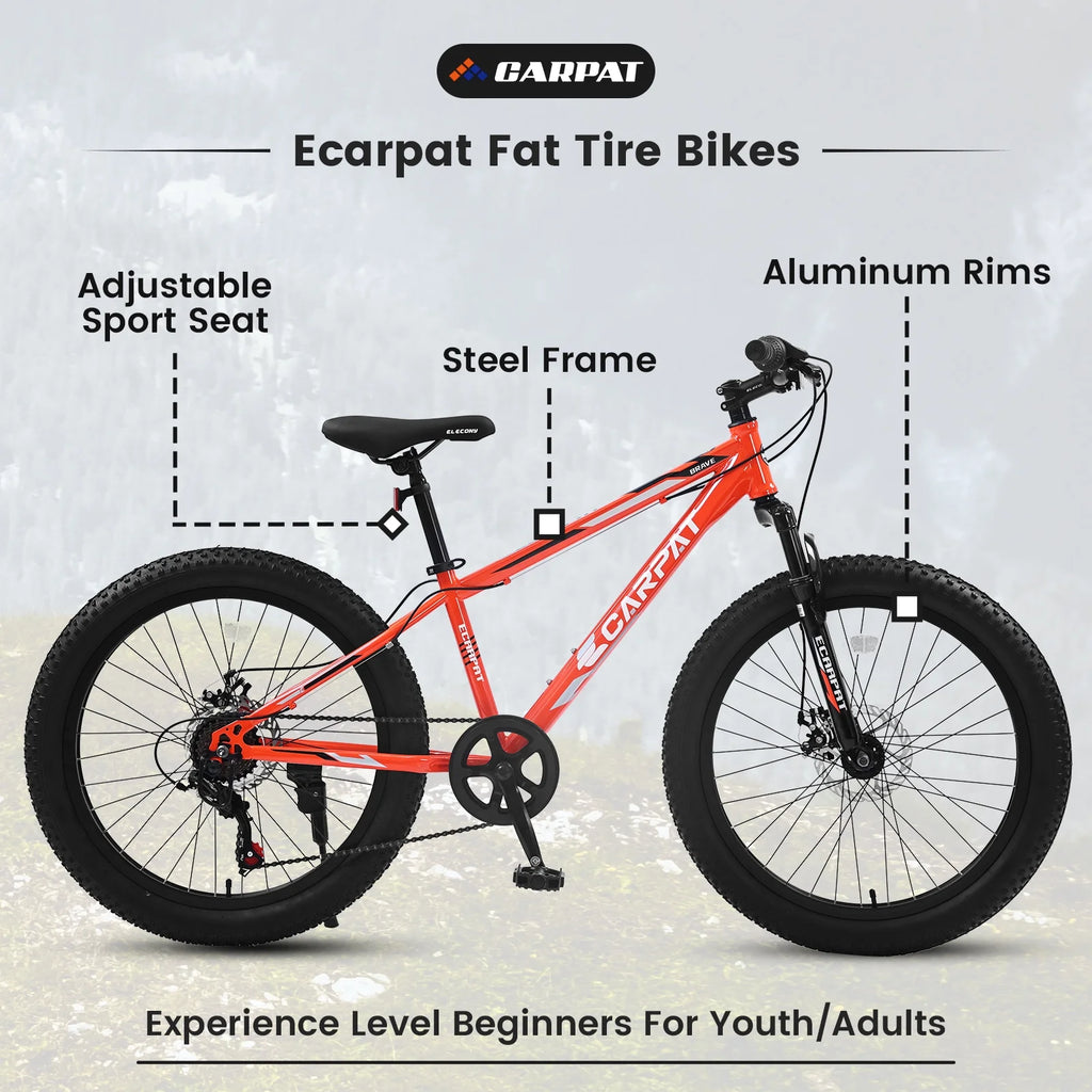 24" Mountain Bike with Shimano 7 Speeds Suspension Steel Frame G2479
