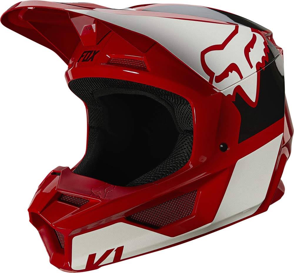 Fox Racing Youth V1 Revn Helmet Large / Flame Red W1225