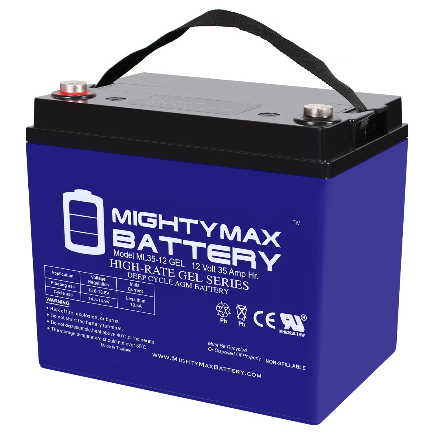 12V 35AH GEL Battery for Ebike Electric Scooter Z780