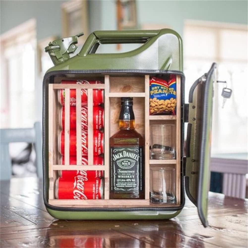 Black Pack of 2 Jerry Can Mini Bar With Whiskey Cabinet H75787