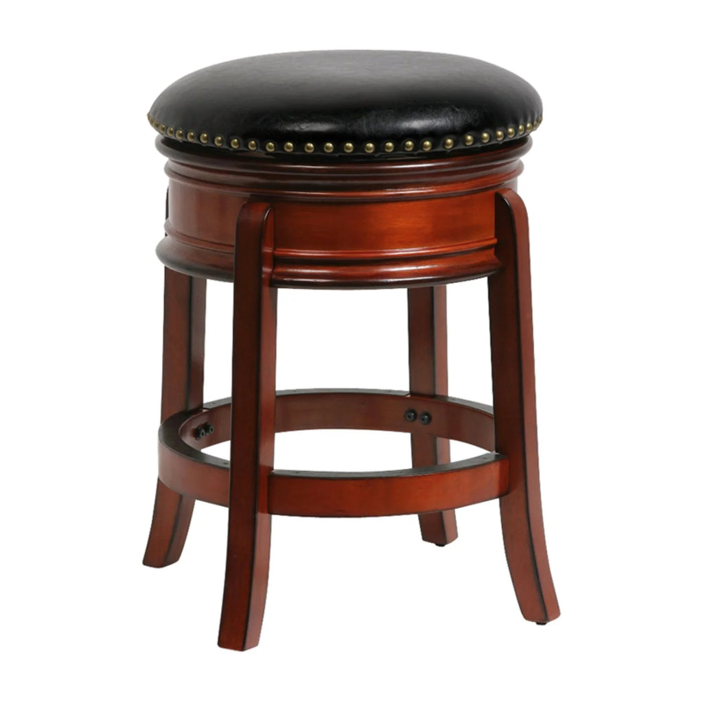 Cappuccino Backless Swivel Wood Counter Stool K304